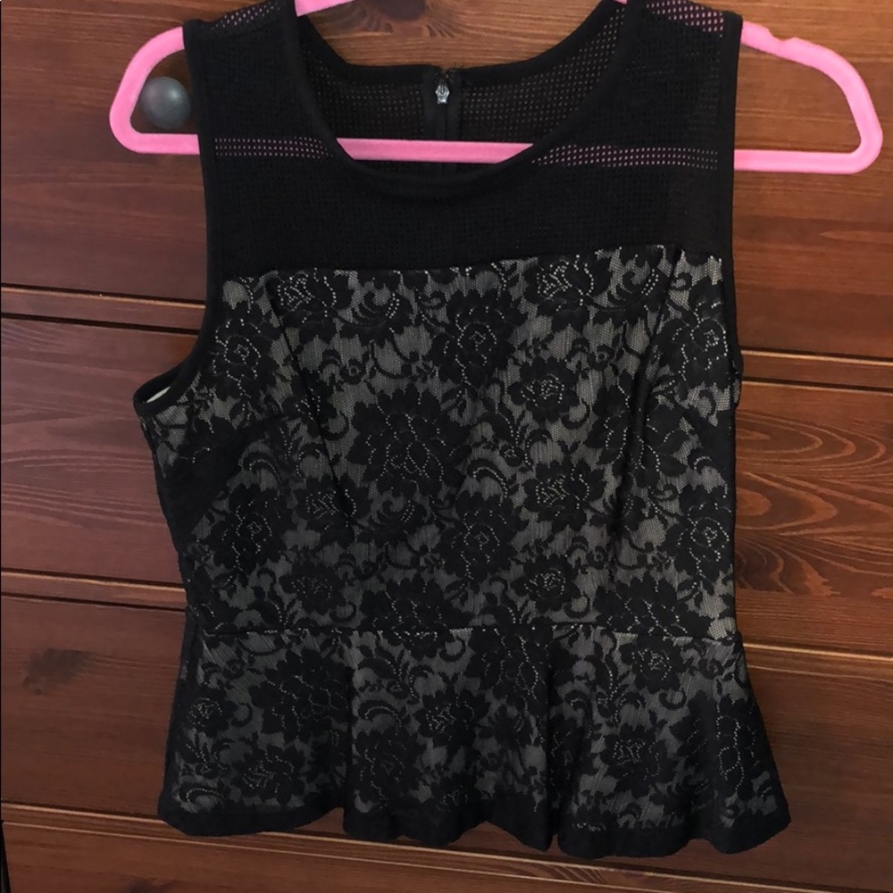 Black lace tank top